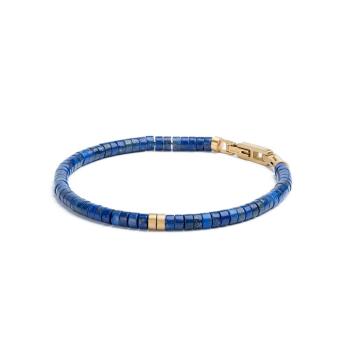 2 mm Armband mit Lapislazuli-Steinen und Titanelement - Sphera Blue